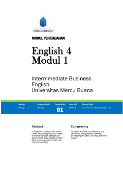 Modul Standardize - Universitas Mercu Buana