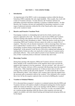 section 2 - vocation - The Church of England