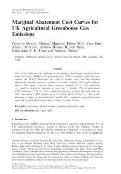 Marginal Abatement Cost Curves for UK Agricultural Greenhouse