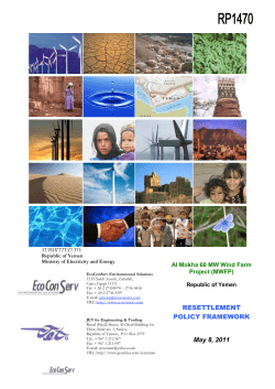 Structure and Content of the Resettlement Policy Framework