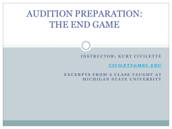audition preparation - Michigan State University