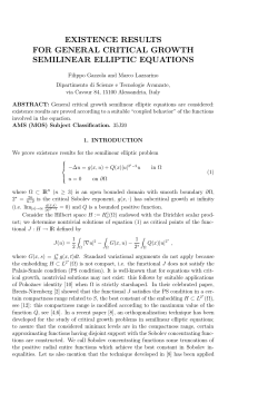 EXISTENCE RESULTS FOR GENERAL CRITICAL GROWTH