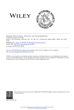 Education Policies: Equity, Efficiency and Voting Equilibrium