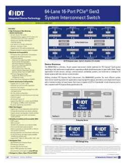 IDT PCIe Gen3 Switch 89H64H16G3