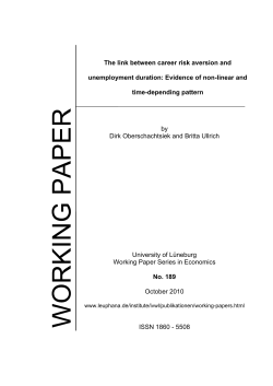 The link between career risk aversion and unemployment duration
