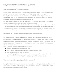 Baby Dedication Frequently Asked Questions