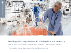 Bedeutung der Pharmaindustrie f&uuml;r die Schweiz