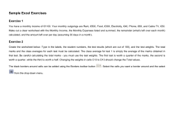 Sample Excel Exercises