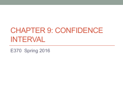 Chapter 7: Continuous distribution