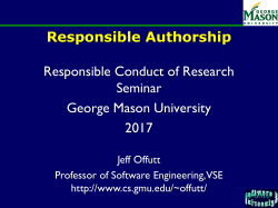 PhD -- Choosing an Advisor - CS, GMU
