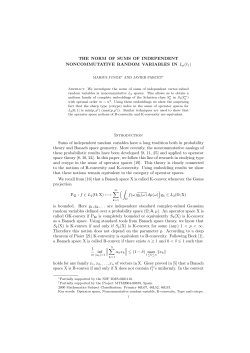 THE NORM OF SUMS OF INDEPENDENT