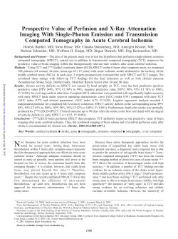 Prospective Value of Perfusion and X-Ray Attenuation