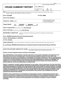 cruise summary report - OceanRep - GEOMAR - Helmholtz