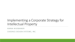 Implementing a Corporate Strategy for Intellectual Property
