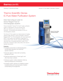 Dionex IC Pure Water Purification System