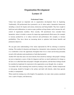 Organization Development Lecture 13