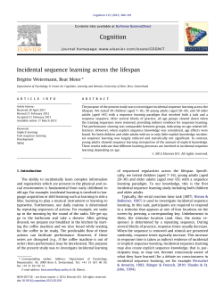 Incidental sequence learning across the lifespan