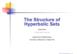 The Structure of Hyperbolic Sets