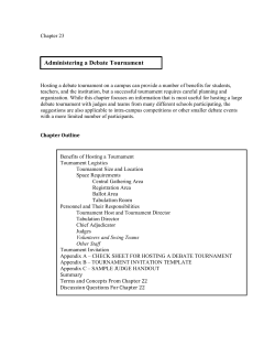Administering a Debate Tournament