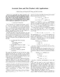 Accurate Sum and Dot Product with Applications