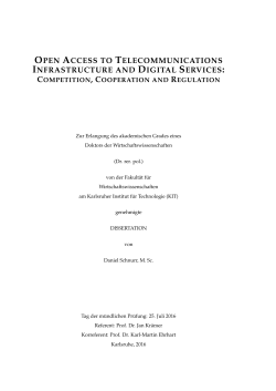 Open Access to Telecommunications Infrastructure and Digital