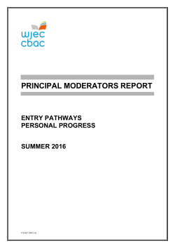 principal moderators report