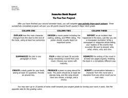 Semester Book Report Tic-Tac-Toe Project
