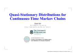 Quasi-Stationary Distributions for Continuous