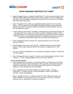 EXENT MANAGED SERVICES FACT SHEET