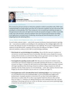 Social Media Playtime Is Over