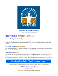 Experience BodyTalk: What is your body saying?
