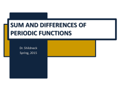 Sum and Difference Formulas