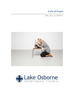 A Life of Prayer - Lake Osborne Presbyterian Church