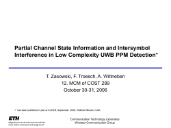 Partial Channel State Information and Intersymbol