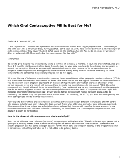 OCP Handout - Faina Novosolov, MD