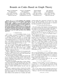 Bounds on Codes Based on Graph Theory