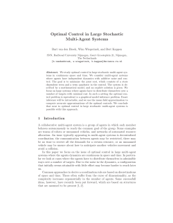 Optimal Control in Large Stochastic Multi