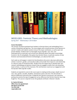 Feminist Theory and Methodologies