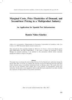 Marginal Costs, Price Elasticities of Demand, and