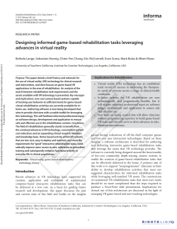 Designing informed game-based rehabilitation