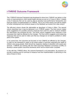 i-THRIVE Outcome Framework