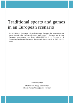 Traditional sports and games in an European scenario