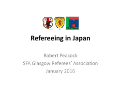 Refereeing in Japan - Glasgow Referees` Association
