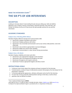 the six p`s of job interviews