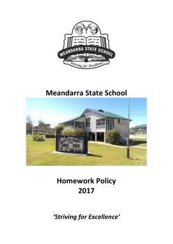 Homework policy - Meandarra State School