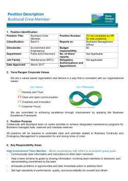 position description - Yarra Ranges Council