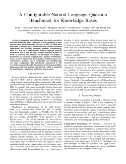 A Configurable Natural Language Question Benchmark for