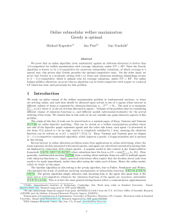 Online submodular welfare maximization: Greedy is optimal 1