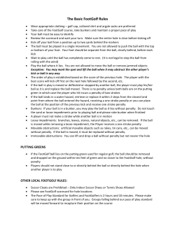 The Basic FootGolf Rules