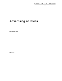 OFT1291 Advertising of prices